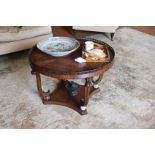 A REGENCY ROSEWOOD CENTRE TABLE, with se