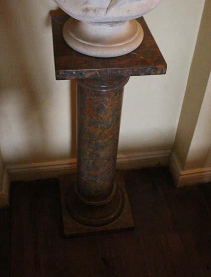A ROUGE MARBLE PEDESTAL, 19th CENTURY, 3