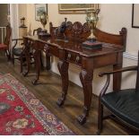 A MAHOGANY SERVING TABLE, MID 19th CENTU