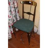 A PAIR OF BRASS SINGLE CHAIRS