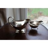 A SILVER SAUCE BOAT, SHEFFIELD, 1938 wit