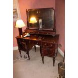 A MAHOGANY DRESSING TABLE ENSUITE, with