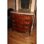 A KINGWOOD AND PARQUETRY CHEST OF FOUR L