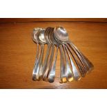 A SET OF 15 SOUP SPOONS ENSUITE, SHEFFIE