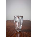 AN ART DECO CUT CRYSTAL VASE, by VAL SAI