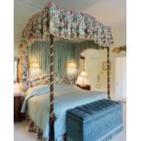 A FOUR POSTER BED AND CANAPÉ, BY BEAUDES