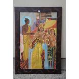 FOLLOWER OR GAUGIN, OIL ON CANVAS, depicting exotic island girls, signed Ravenzwany,