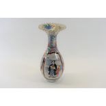 A LATE 19TH/EARLY 20TH CENTURY JAPANESE PORCELAIN VASE decorated with bijn, 11 3/4 ins high,