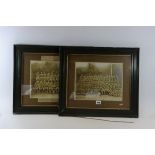 A FRAMED PHOTOGRAPH OF "H" COMPANY 1ST BATTALION SUFFOLK REGIMENT 9 ins x 11 ins, another SIMILAR,