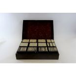 A LARGE QUANTITY OF GLASS LANTERN SLIDES, various subjects, in a storage box, 12 ins x 17 1/2 ins.