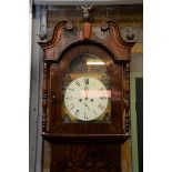 LOCKWOOD, HUDDERSFIELD, A MID 19TH CENTURY MAHOGANY 8 DAY LONGCASE CLOCK,