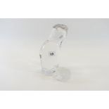 A 20TH CENTURY ORREFOR'S GLASS MODEL OF A SEATED CAT, signed Olle Alberuis, No 4283,