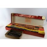 A TWIX TWIN ELECTRIC TRAIN SET comprising black LNER 2901 TANK ENGINE, three CARRIAGES,