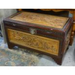 Carved oriental trunk CONDITION: Please Note - we do not make reference to the