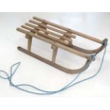 Childs vintage wooden sledge CONDITION: Please Note - we do not make reference to