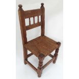 Carved rush seated chair CONDITION: Please Note - we do not make reference to the