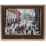 After Lawrence Stephen Lowry (1887-1976), Coloured print, ' A Procession ' ,