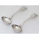 A pair of silver plated Fiddle pattern sauce ladles CONDITION: Please Note - we do