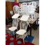 Painted wheelback chairs (4+2) CONDITION: Please Note - we do not make reference to