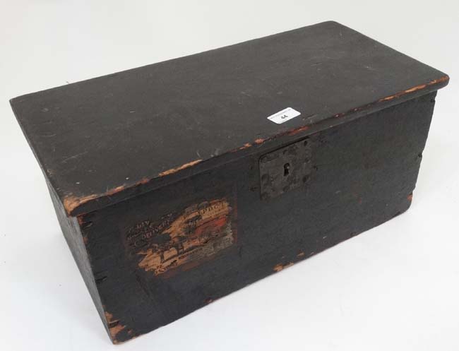 Oil wooden trunk together with a quantity of sheet music. - Image 2 of 3