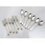 6 silver plated dessert spoons and forks CONDITION: Please Note - we do not make