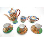 Japanese tea wares comprising teapot,