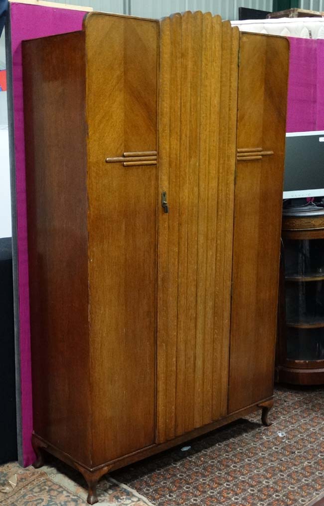 Art Deco wardrobe CONDITION: Please Note - we do not make reference to the