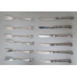 Silver plate cake forks & butter knives CONDITION: Please Note - we do not make