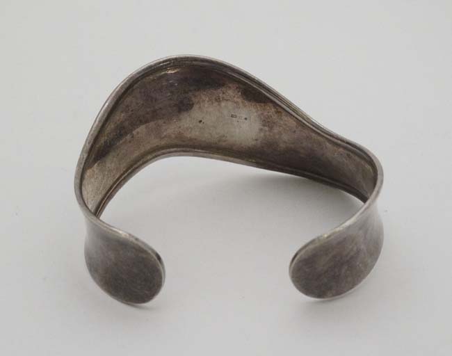 A silver bracelet of bangle form CONDITION: Please Note - we do not make reference - Image 4 of 6