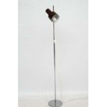 Vintage Retro : a Danish Standard / Spot lamp having a single shade and standing 55" high .