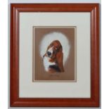 Debbie Gillingham (1965), Canine School, Pastel on paper, Portrait of a Basset Hound dog,