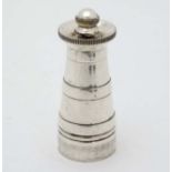 A silver plate pepper mill / grinder with mechanism marked Park Green & Co. Ltd.