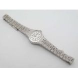 Stainless Stell Ladies Watch : a Seiko Mechanical Wristwatch with brushed patterned strap ,