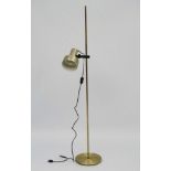 Vintage Retro : a Danish TS Belysning ( labelled) adjustable Standard / Spot Lamp with brushed