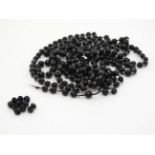 A quantity of facet cut French jet beads CONDITION: Please Note - we do not make