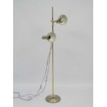 Vintage Retro : A Danish adjustable Standard lamp / Twin Spotlight ,