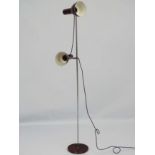 Vintage Retro : A Danish Hans Schimdt ( labelled) adjustable Standard / Twin Spot Lamp with