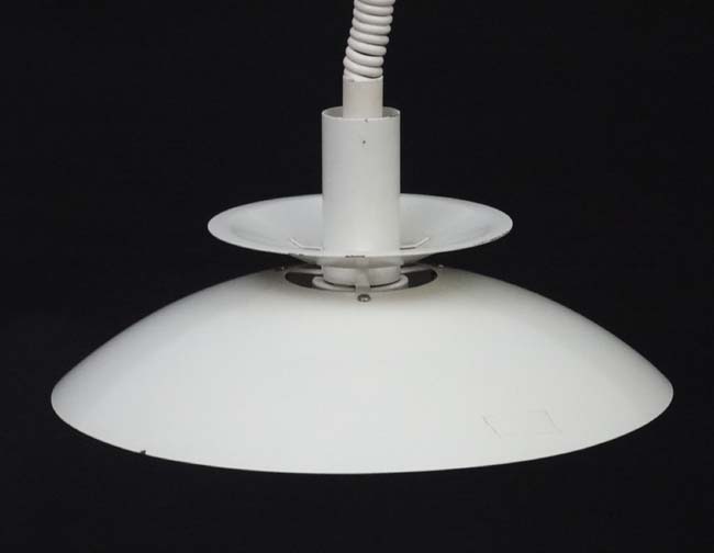 Vintage Retro : A Danish Pendant Light in the PH style with white livery , 16" diameter. - Image 4 of 4