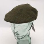 A Laksen ' Bruar ' Tweed Sixpence Flat Cap, Size 56''.