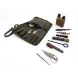 Shooting : A British Army - issue SA80 Rifle Cleaning Kit , to include rods , brushes ,