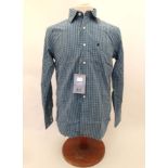 Musto Regular Casual Shirt in blue with navy and white check , size S.