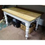 Victorian painted pine farmhouse table CONDITION: Please Note - we do not make