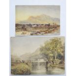 Attributed to David Cox Junior, Two watercolours,