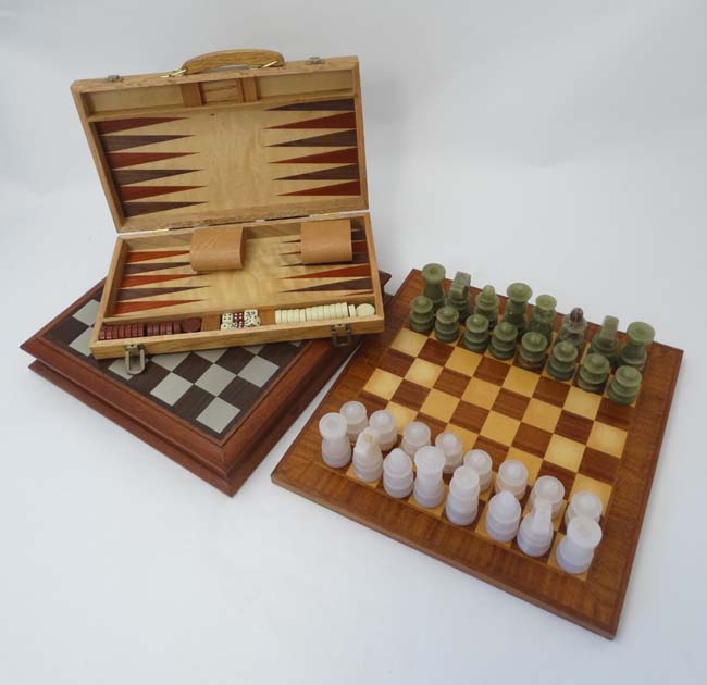 A Royal Selangor '' Camelot '' Chess set in wooden case with board to top, - Image 3 of 10