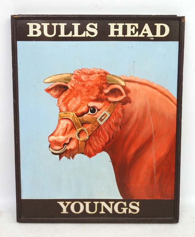 Garden and Architectural Salvage: a hand painted Wooden double sided Public house (Pub ) Sign for - Image 3 of 4