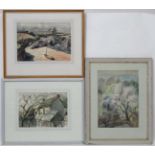 Joan Pilsbury mid XX, Pastel and gouache, pen ink and watercolour x2,