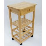 Pine kitchen unit / with wine bottle rack CONDITION: Please Note - we do not make