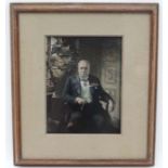 Mans Wild (XX), An original overpainted photograph of Sir Winston Churchill (1874 - 1965),