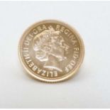 1/2 Sovereign : Elizabeth II , 2002 , Golden Jubilee reverse , 22 ct gold Half Sovereign,
