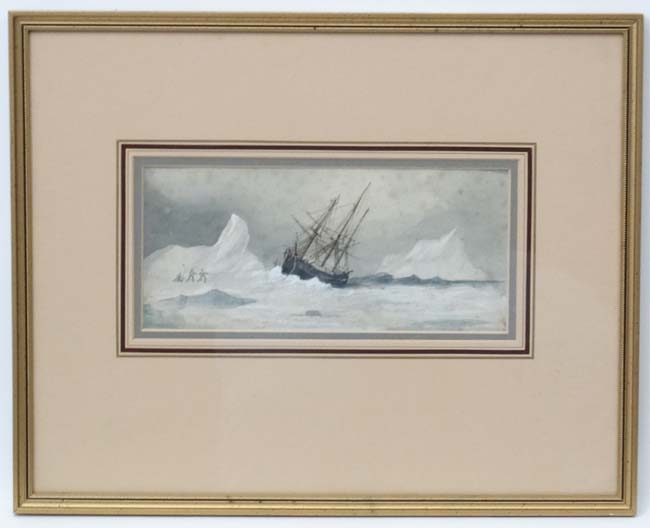 Polar Exploring ?/ North West Passage ?XIX-XX, Watercolour and gouache,